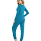 WiWi Scoop Neck Pajama Sets Sport Pajamas for Women