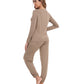 WiWi Scoop Neck Pajama Sets Sport Pajamas for Women