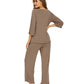 WiWi Bamboo Pajamas for Women Soft 3/4 Sleeve Sleepwear Casual Pj Set