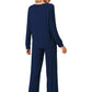 WiWi Womens Bamboo Long Sleeve Pajama Set