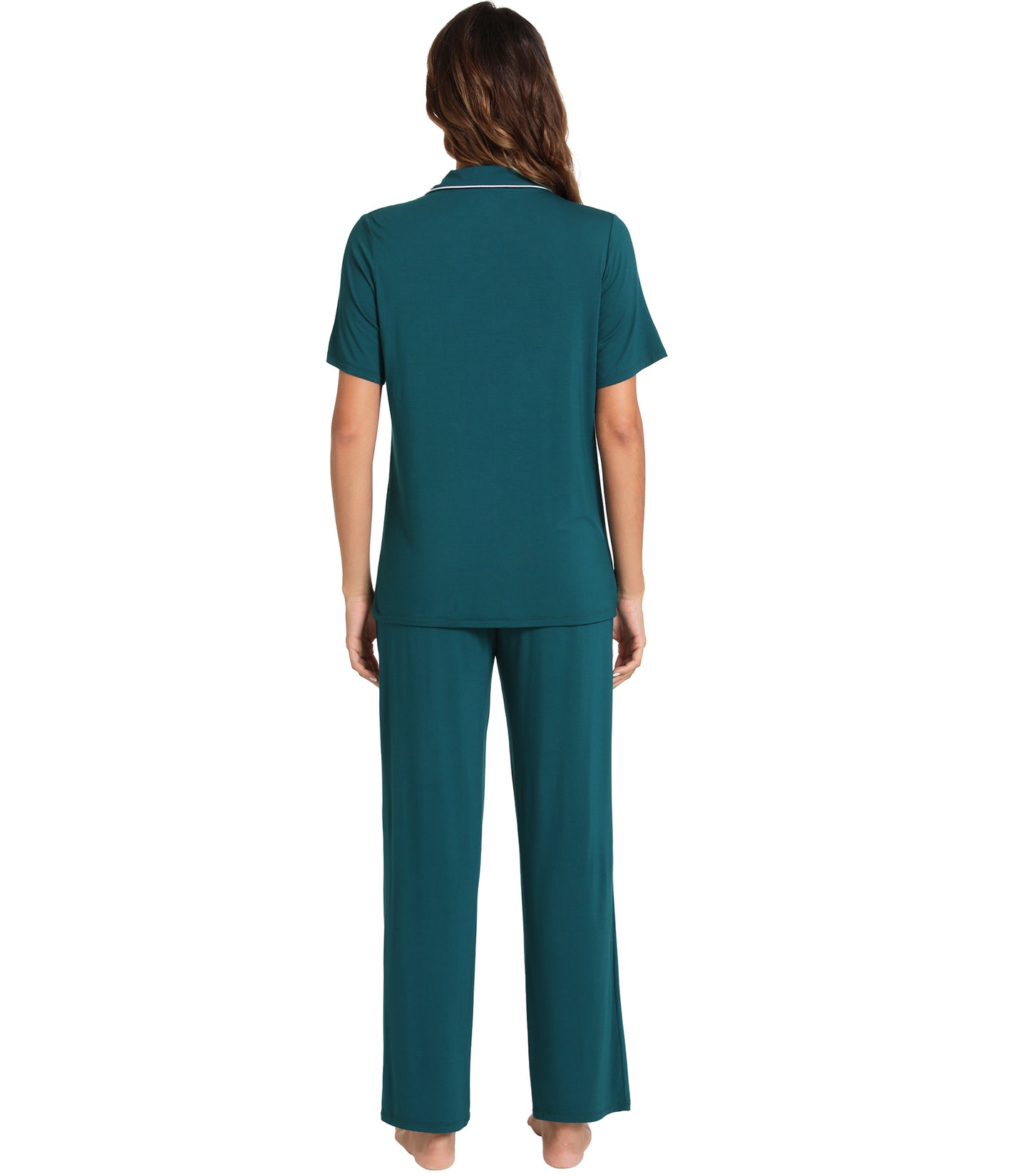 WiWi Womens Pajamas Set Soft Button Down Sleepwear