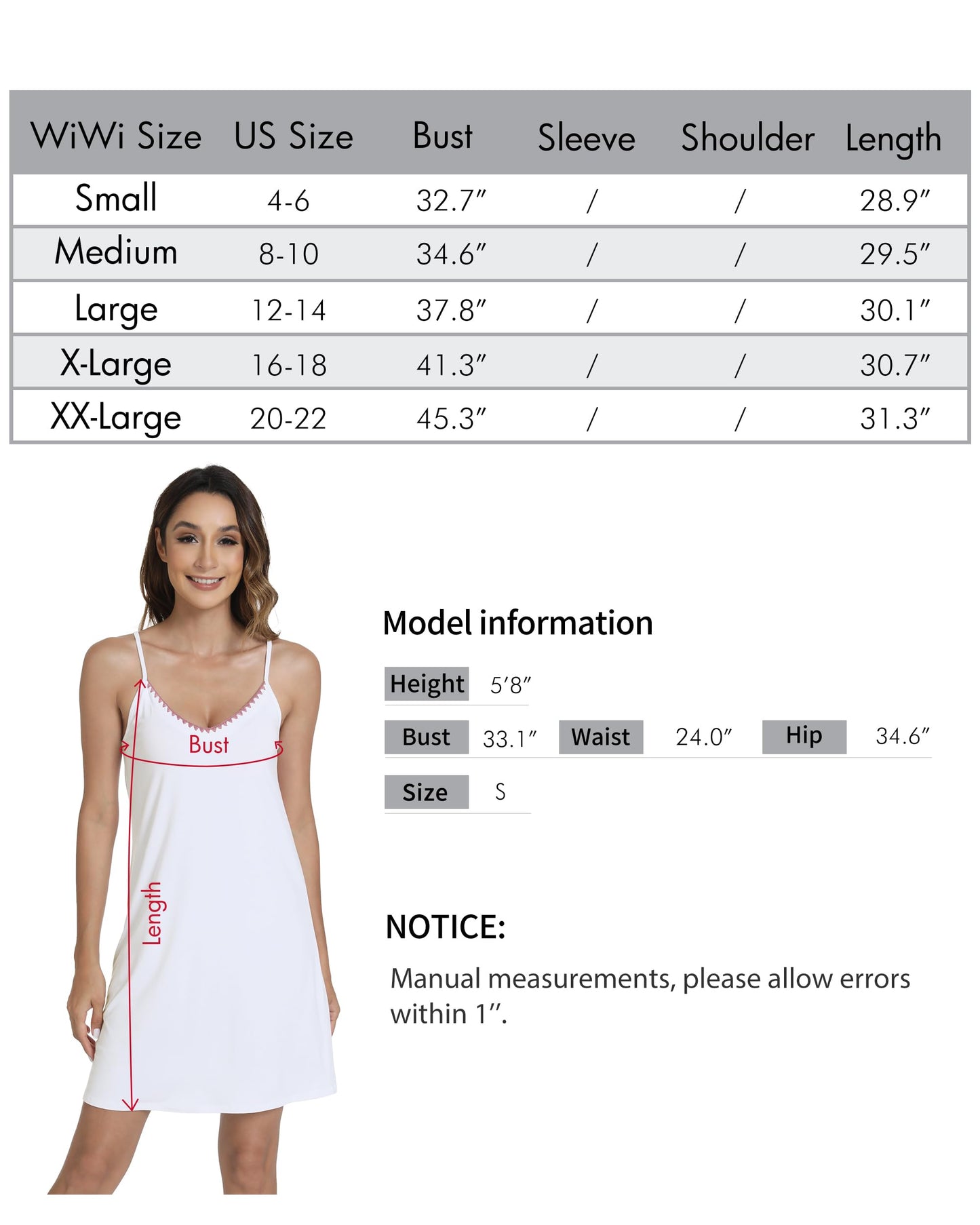 WiWi Bamboo Spaghetti Strap Nightgown