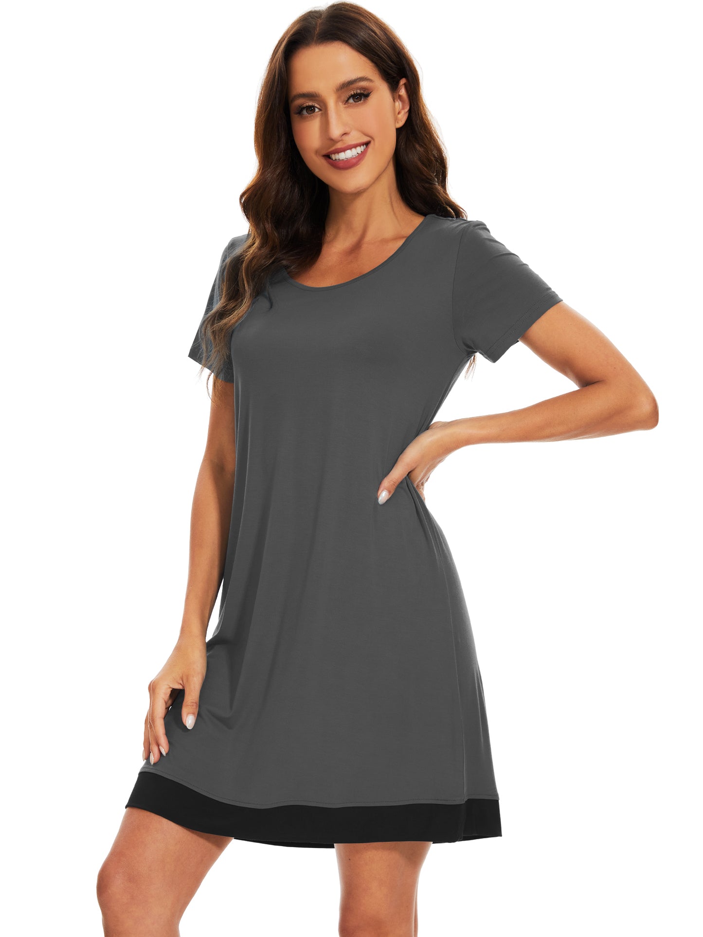 WiWi Bamboo Women's Short Sleeve Nightgown