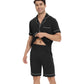 WiWi Loungewear Set for Men with Piping Notch Collar