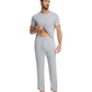 WiWi Pajama Set for Men Loungewear Soft Pajamas Sets Sleepwear