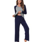 WiWi Womens Bamboo Long Sleeve Pajama Set