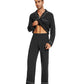 WiWi Bamboo Mens Pajamas Set Soft Button Down Cooling PJs with Pockets