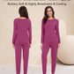 WiWi Women's Bamboo Pajama Sets Long Sleeves Top with Pants Loungewear Set