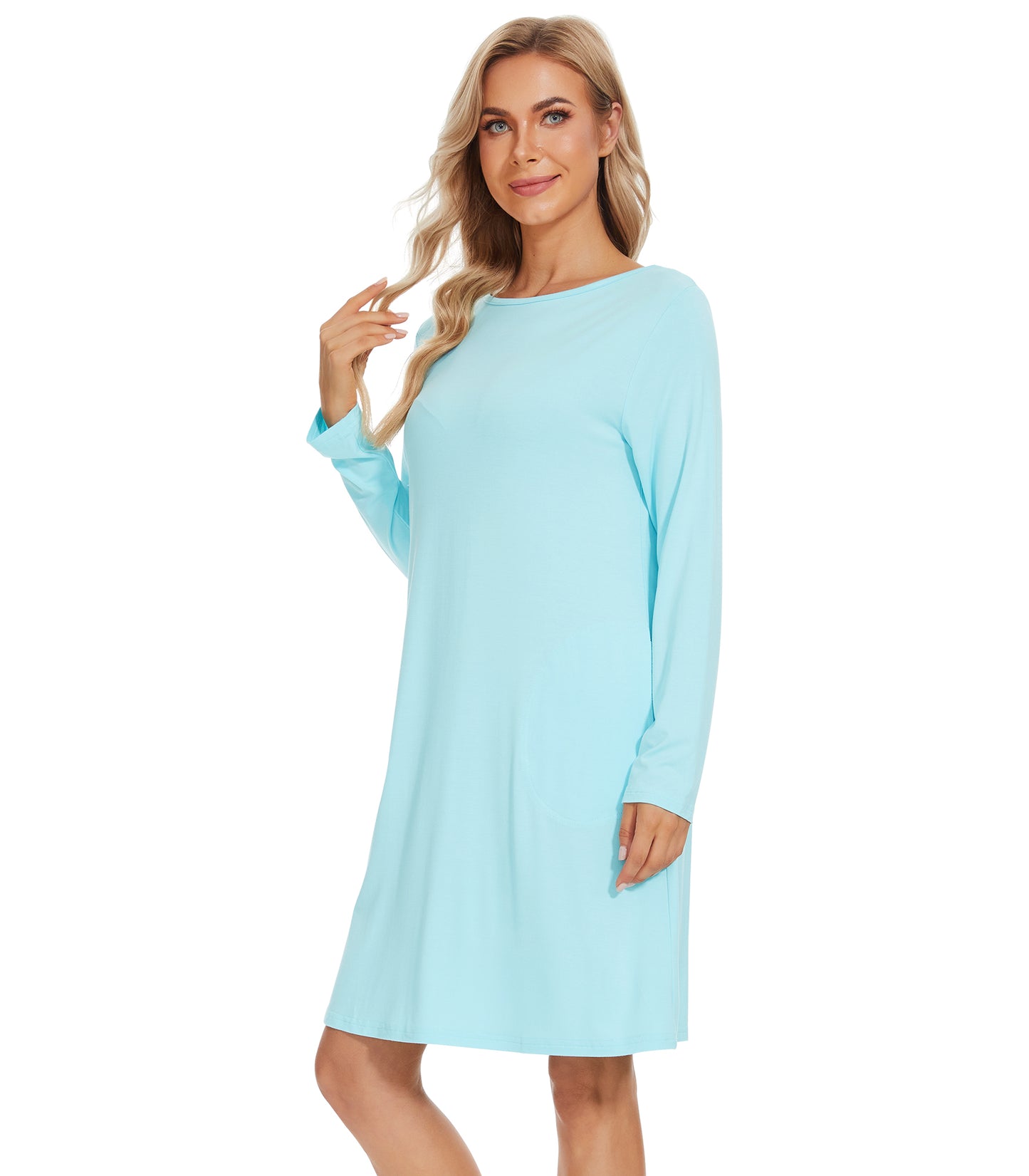 WiWi Bamboo Nightgowns for Women Lightweight Sleepwear Soft Sleep Shirt