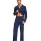 WiWi Bamboo Mens Pajamas Set Soft Button Down Cooling PJs with Pockets