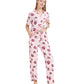 WiWi Womens Pajamas Set Soft Button Down Sleepwear
