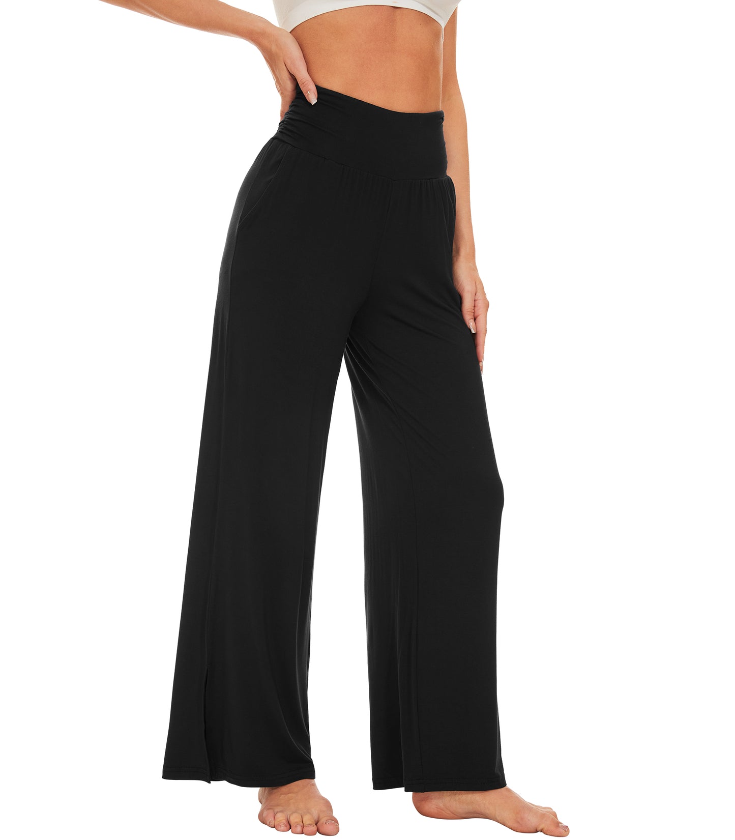 WiWi Women's Bamboo Viscose Wide Leg Lounge Pajama Pants