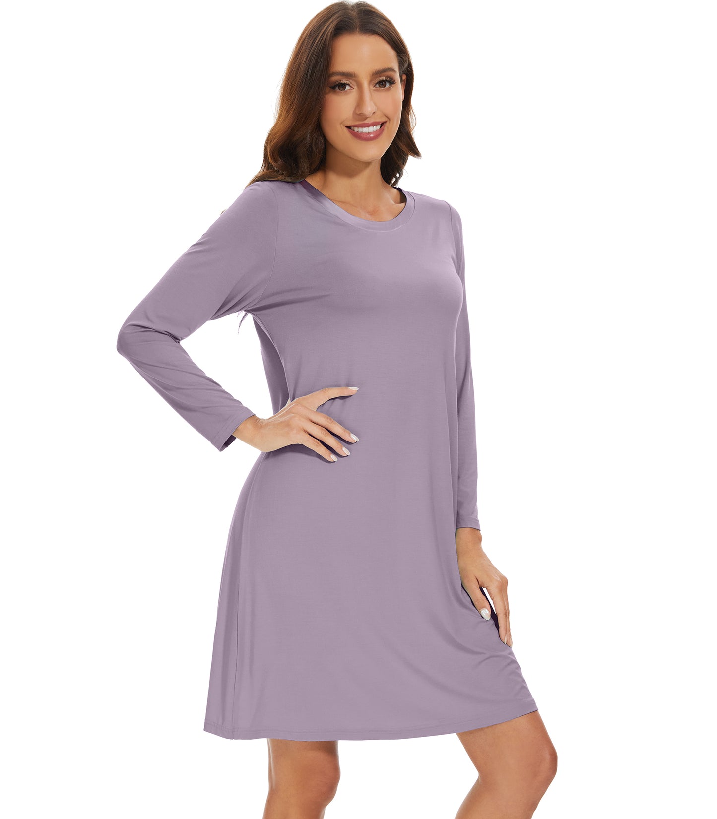 WiWi Bamboo Long Sleeve Nightgown
