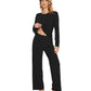 WiWi Women's Bamboo Super Soft Long Sleeve Pajama Set