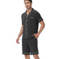 WiWi Loungewear Set for Men with Piping Notch Collar