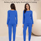 WiWi Women's Bamboo Pajama Sets Long Sleeves Top with Pants Loungewear Set