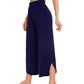 WiWi Women's Bamboo Viscose Wide Leg Capri Pajama Bottoms