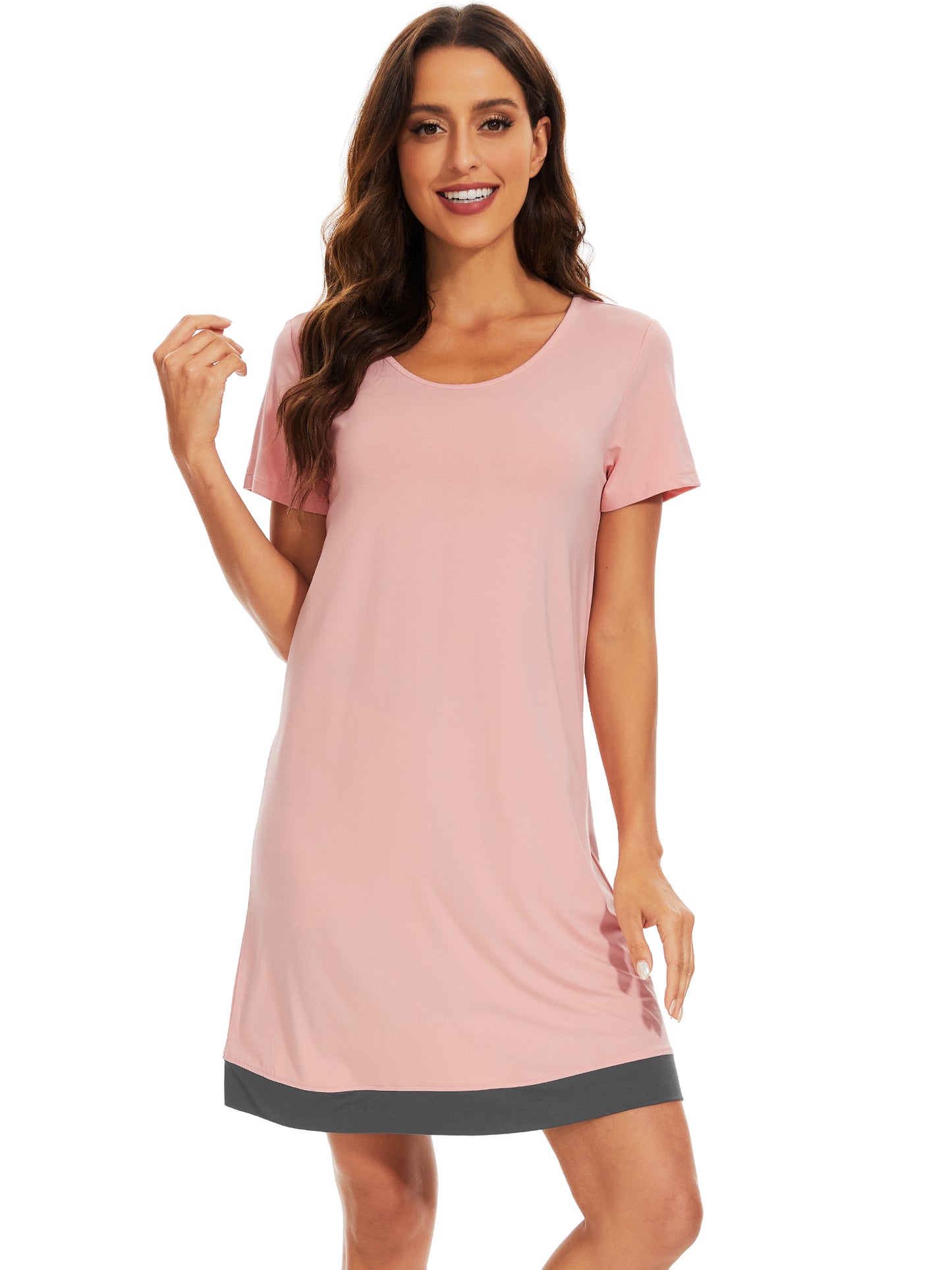 WiWi Bamboo Women's Short Sleeve Nightgown