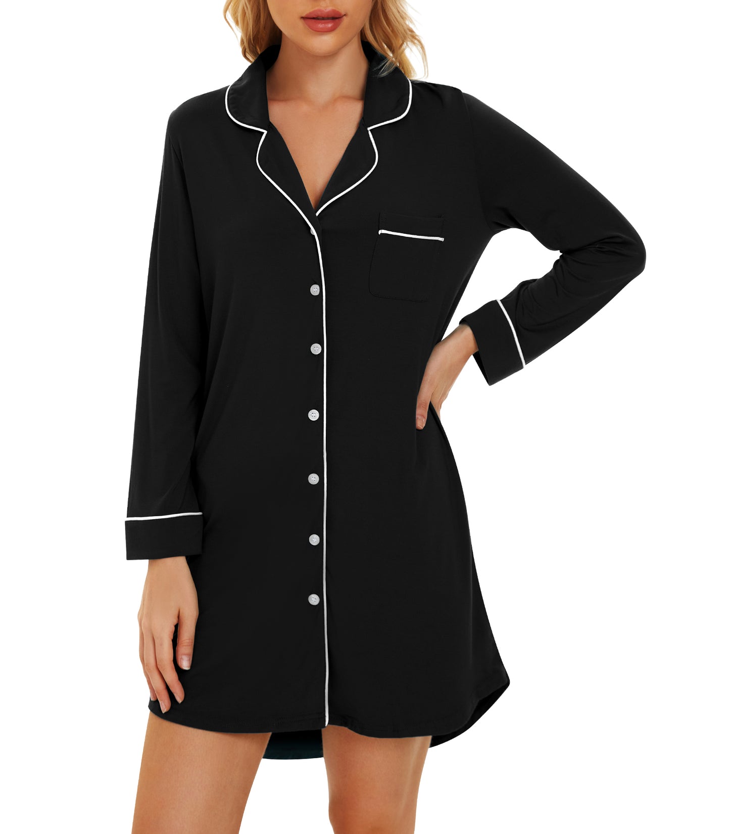 WiWi Bamboo Comfy Long Sleeve Nightgowns