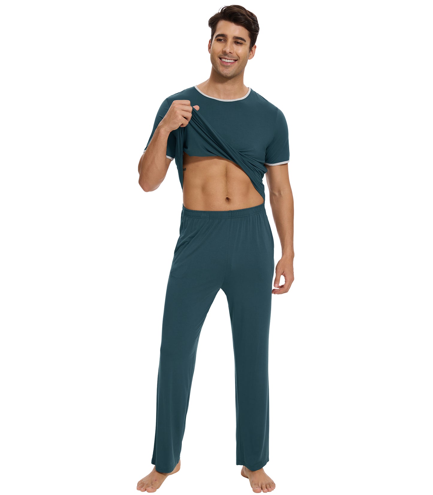 WiWi Pajama Set for Men Loungewear Soft Pajamas Sets Sleepwear