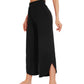 WiWi Women's Bamboo Viscose Wide Leg Capri Pajama Bottoms