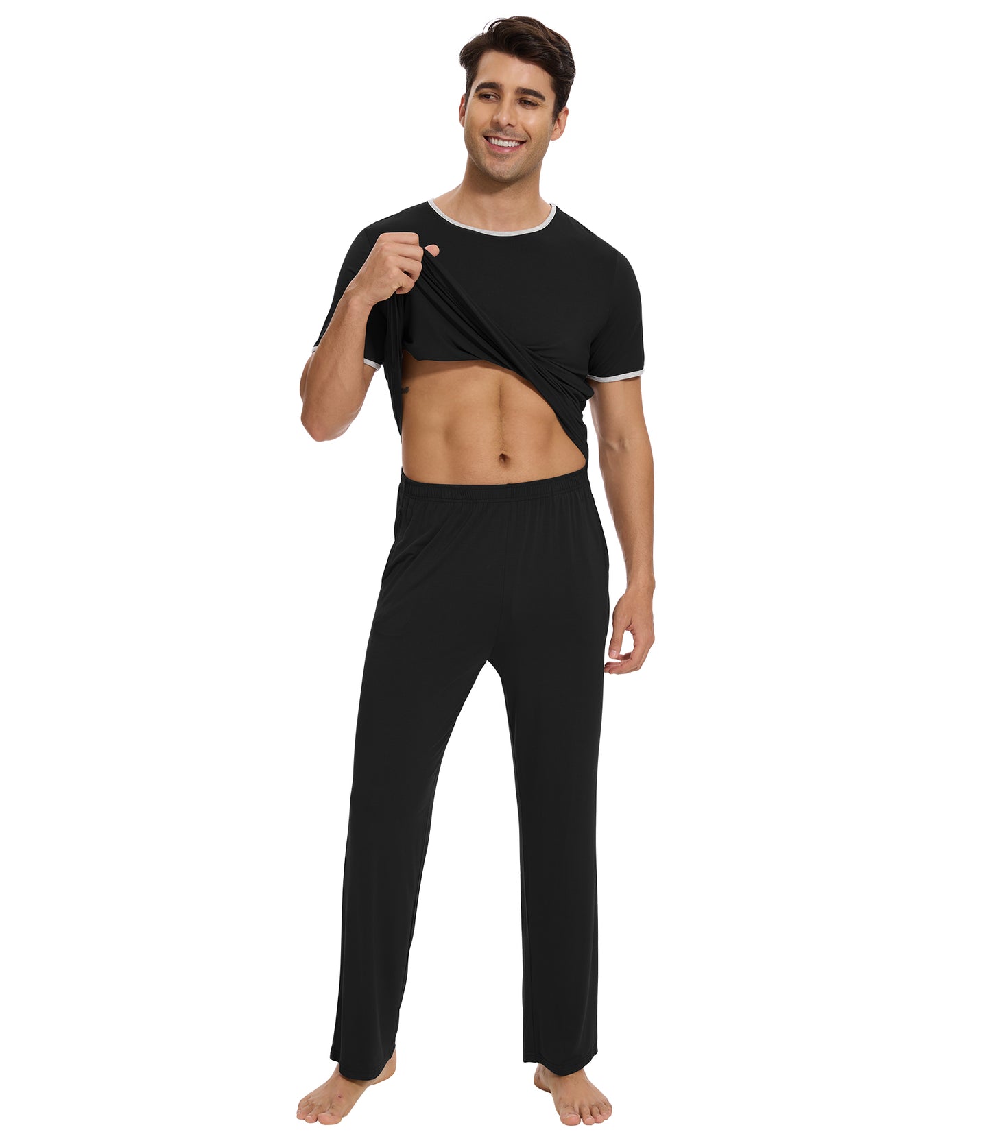 WiWi Pajama Set for Men Loungewear Soft Pajamas Sets Sleepwear