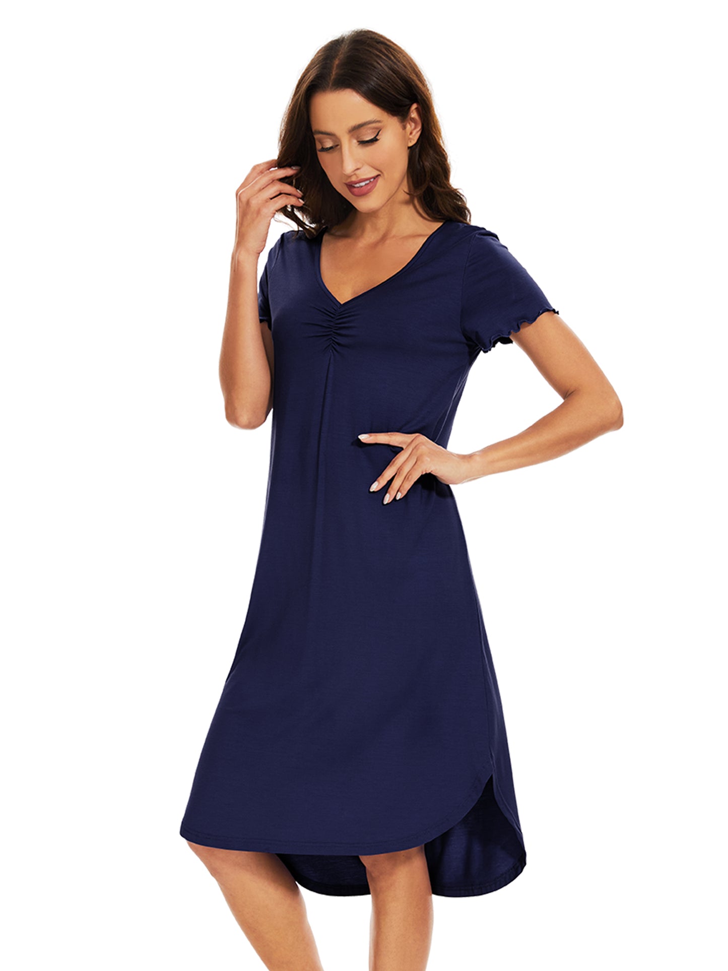 WiWi Bamboo Women Short Sleeve Nightgown