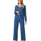 WiWi Womens Bamboo Long Sleeve Pajama Set