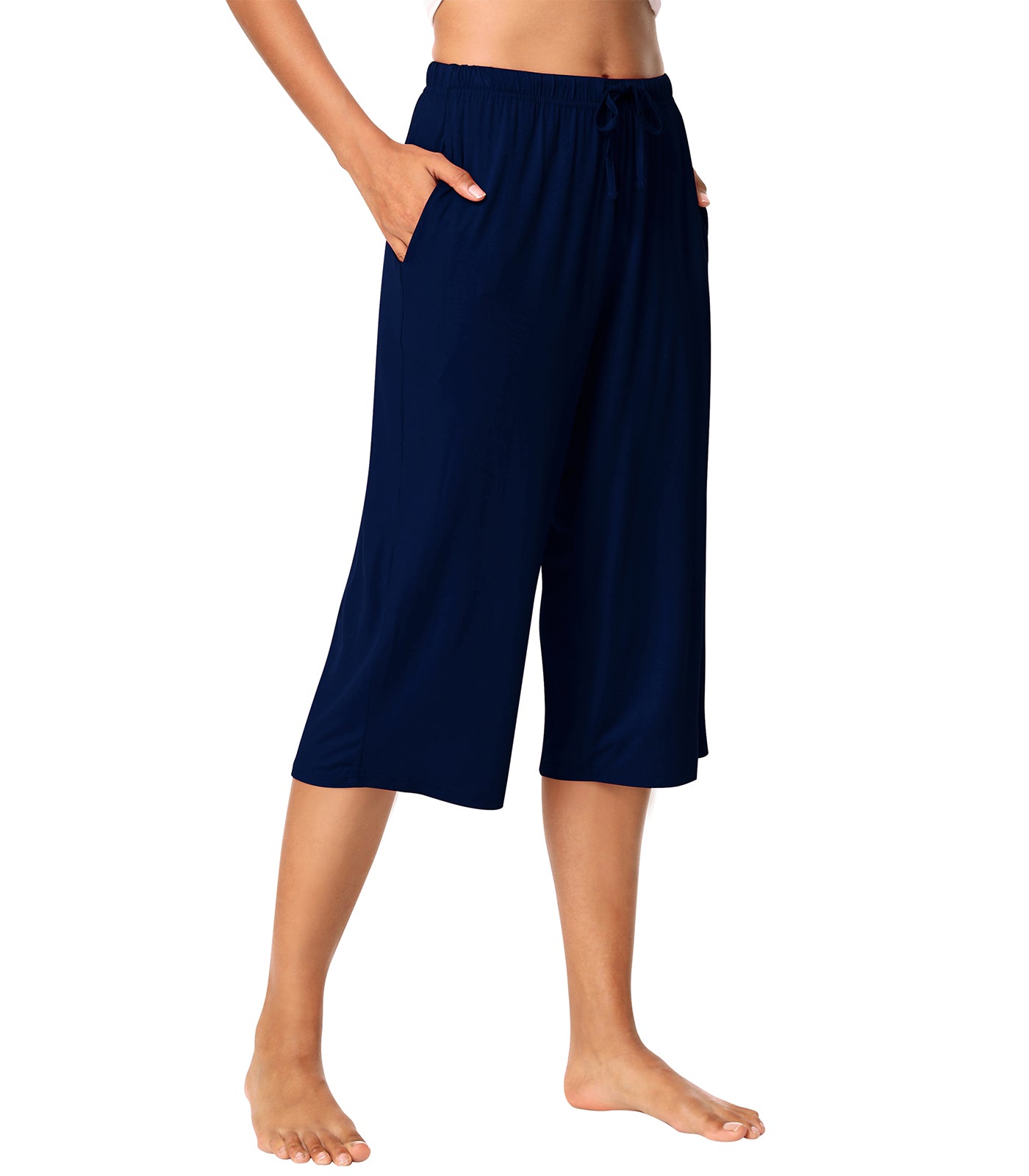 WiWi Womens Bamboo Comfy Capri Pants