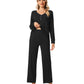 WiWi Womens Bamboo Long Sleeve Pajama Set