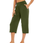 WiWi Women's Bamboo Viscose Yoga Capri Pants