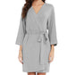 WiWi Women's Bamboo Viscose Kimono Robe