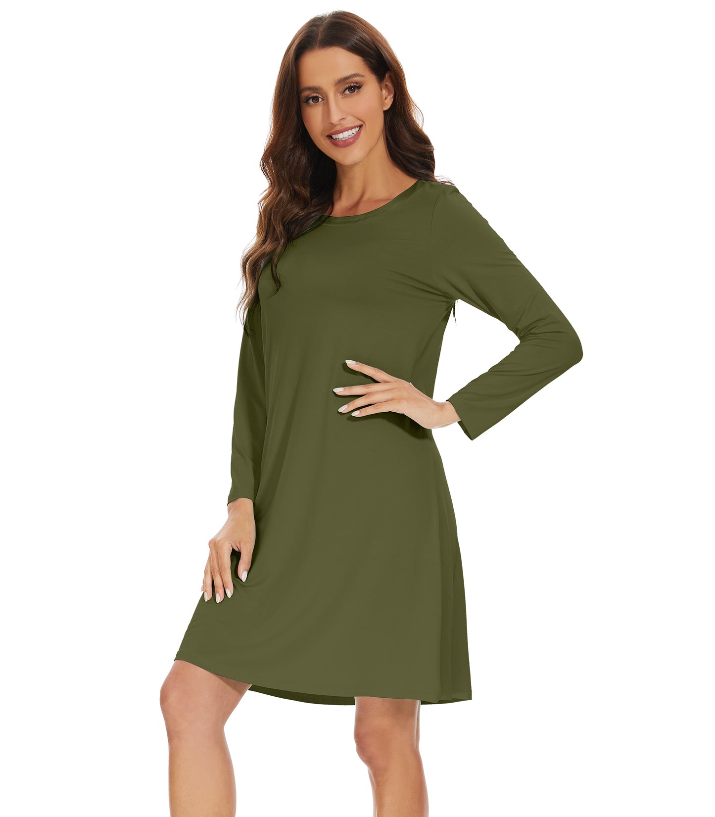 WiWi Bamboo Long Sleeve Nightgown