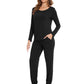 WiWi Scoop Neck Pajama Sets Sport Pajamas for Women