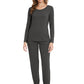 WiWi Scoop Neck Pajama Sets Sport Pajamas for Women