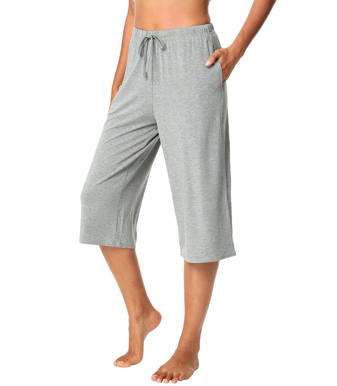 WiWi Womens Bamboo Comfy Capri Pants