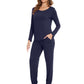 WiWi Scoop Neck Pajama Sets Sport Pajamas for Women