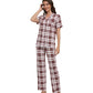 WiWi Womens Pajamas Set Soft Button Down Sleepwear