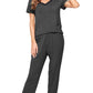WiWi Bamboo Pajamas Set Soft Sleepwear Short Sleeve Top with Pant
