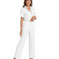 WiWi Womens Pajamas Set Soft Button Down Sleepwear