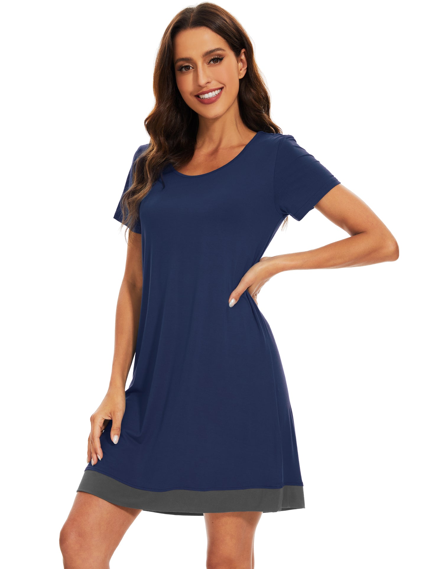 WiWi Bamboo Women's Short Sleeve Nightgown