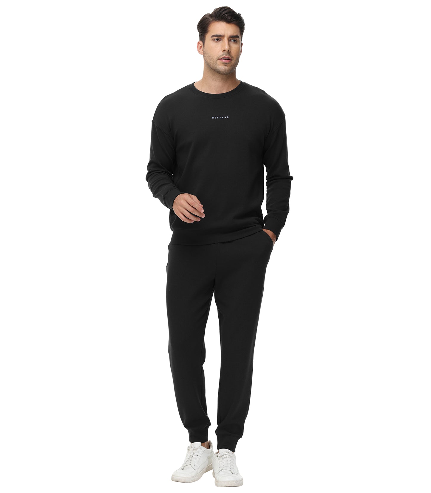 WiWi Men's Tracksuit Athletic Sweatsuits Long Sleeve 2 Piece Outfit