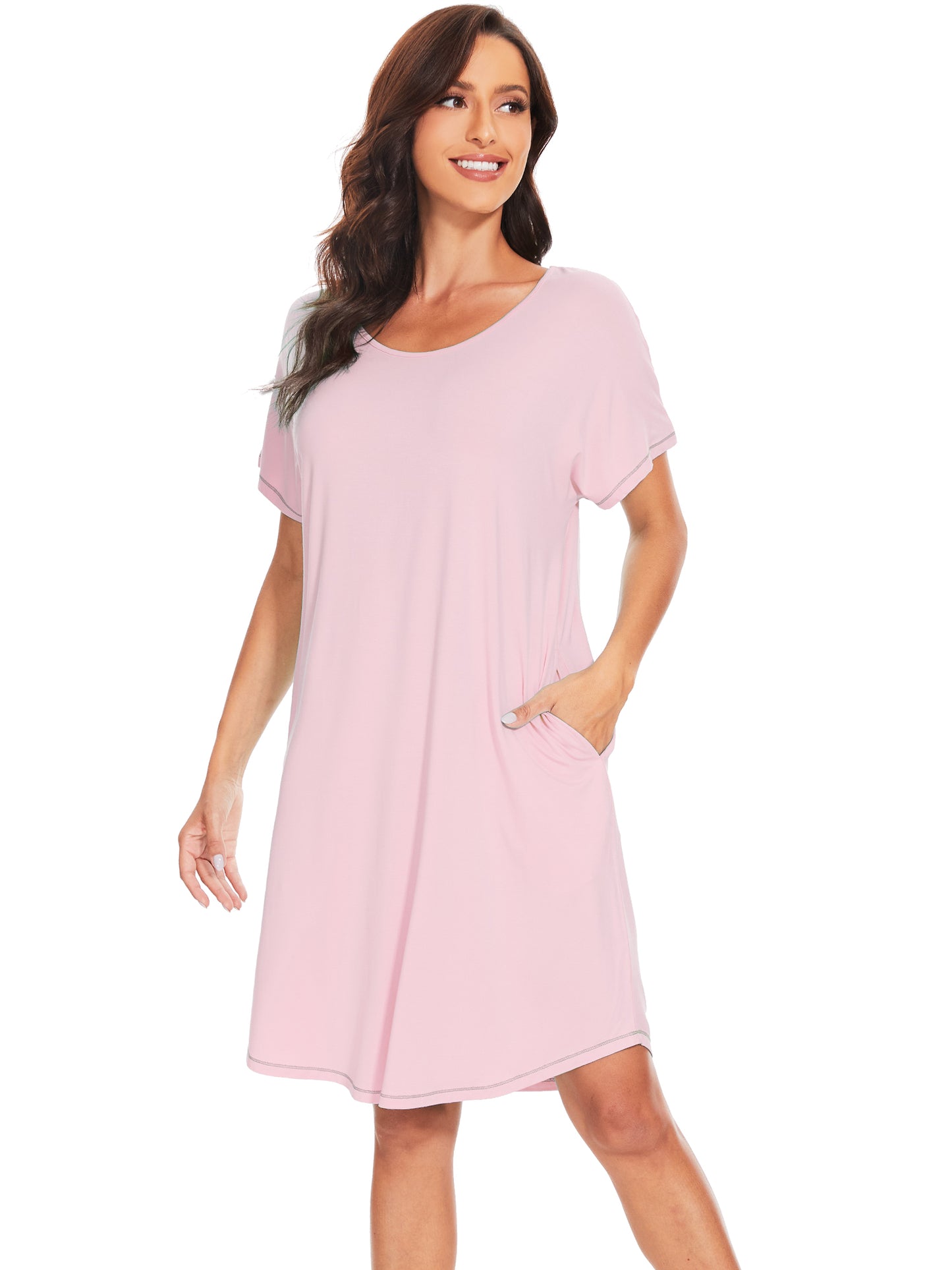 WiWi Womens Bamboo Soft Scoop Neck Nightwear