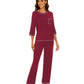 WiWi Women's Bamboo Pajama Sets Soft Loose Comfy Top with Pants