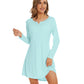 WiWi Women Bamboo Nightgowns Long Sleeve