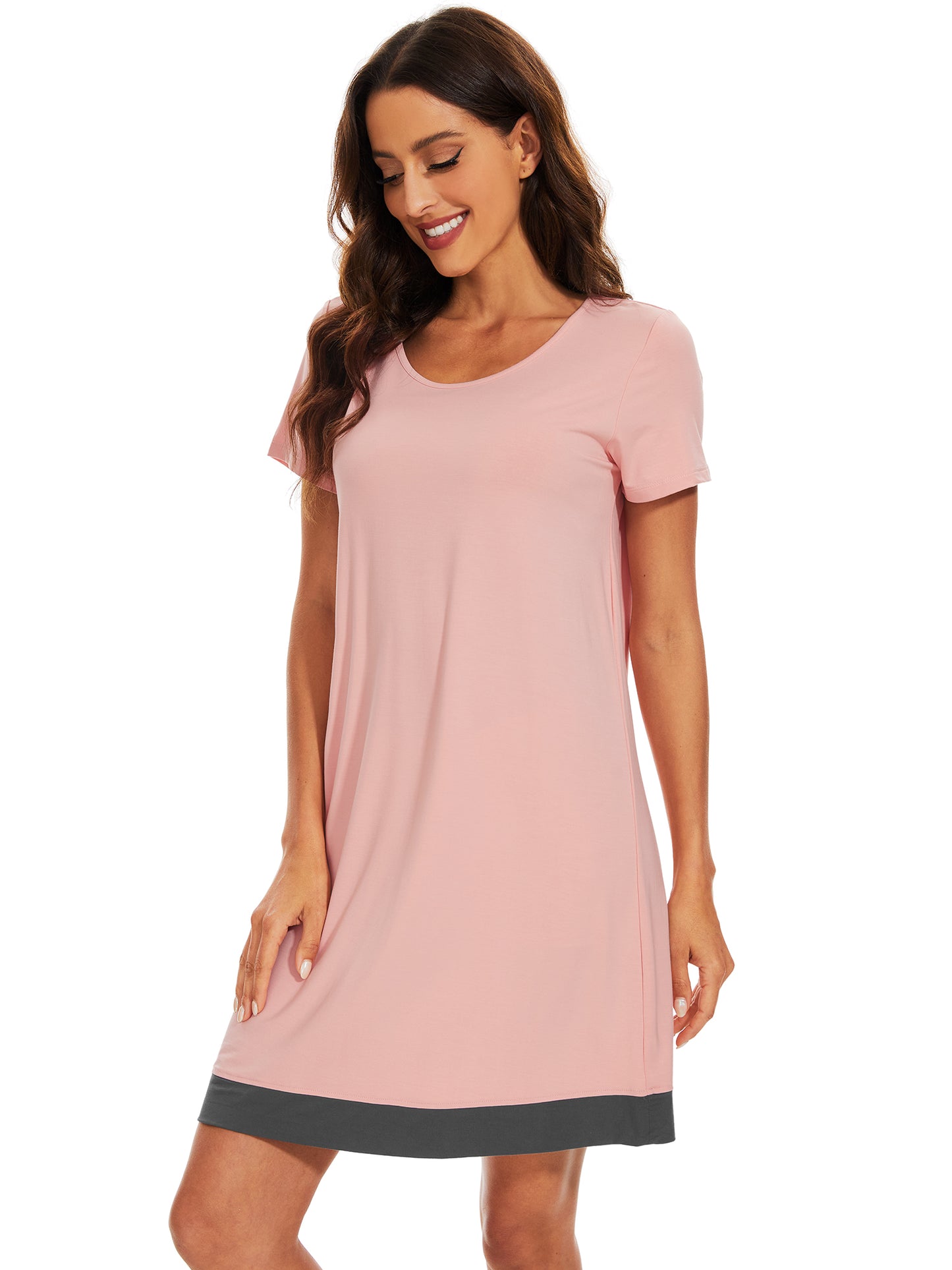 WiWi Bamboo Women's Short Sleeve Nightgown