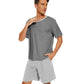 WiWi Men's Bamboo Pajama Sets Short Sleeve Tops and Shorts