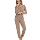 WiWi Scoop Neck Pajama Sets Sport Pajamas for Women