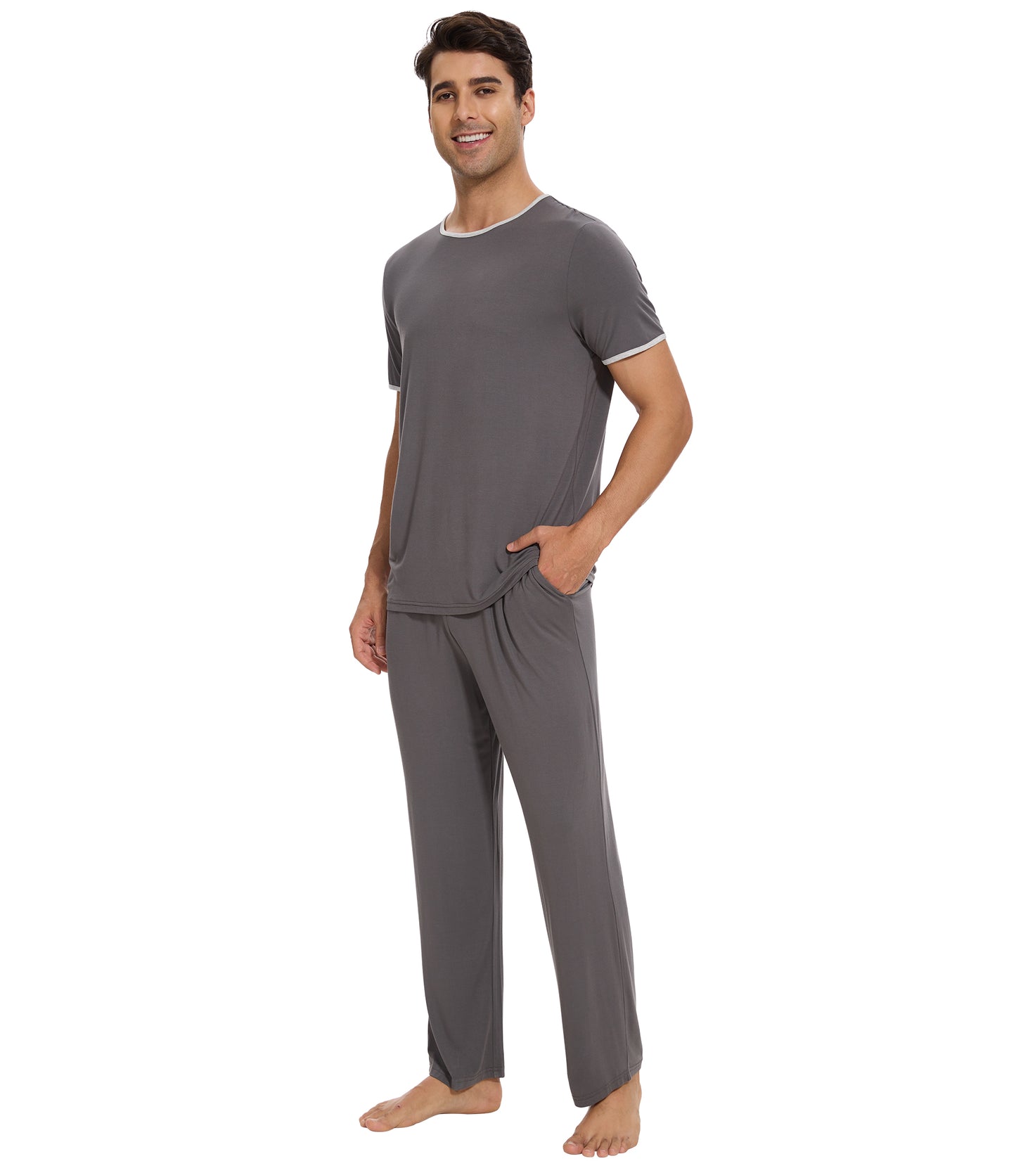 WiWi Pajama Set for Men Loungewear Soft Pajamas Sets Sleepwear