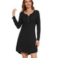 WiWi Women Bamboo Nightgowns Long Sleeve